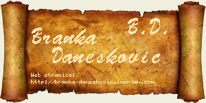 Branka Danesković vizit kartica